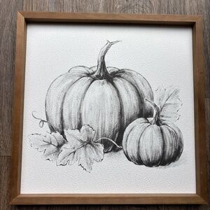 Pumpkin Wood Canvas 14X14 in.